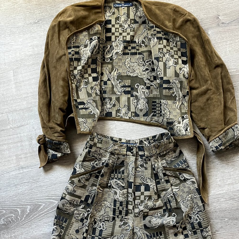 Claude Bonucci leather 2 piece set
